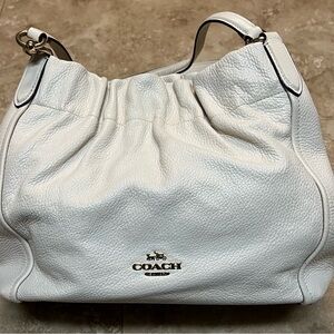 Coach White Leather Hobo Bag